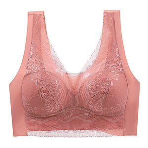 Lace anti-exposure seamless bra