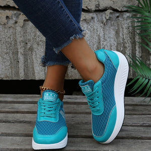 Autumn women's mesh thick-soled sports shoes