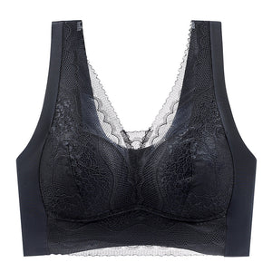 Lace anti-exposure seamless bra