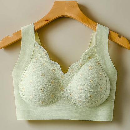 Fixed-Cup Push-Up Wireless Vest-Style Sleep Bra
