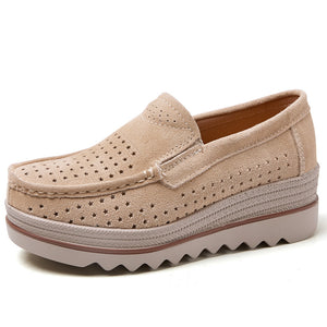 Autumn hollow anti-slip thick-soled shoes