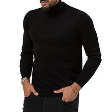 Load image into Gallery viewer, Men&#39;s Cotton Blend Turtle Neck Knitted Slim Sweater
