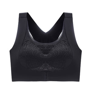 Three-breasted cross-back correction bra