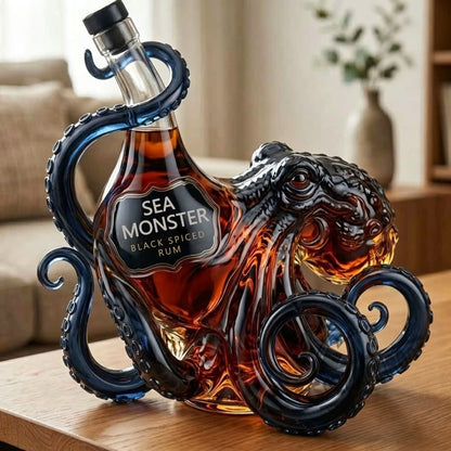 Sea Monster Black Spiced Rum Glass Bottle