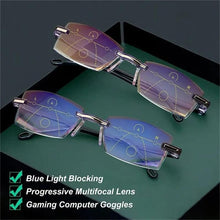 Load image into Gallery viewer, Sapphire High Hardness Anti Blue Light Intelligent Dual Focus Reading Glasses-DE
