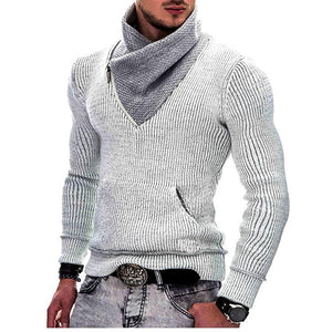 Men Winter Casual Vintage Style Sweater Wool Turtleneck Cotton Pullovers Sweaters