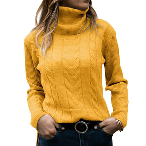 Women's Turtleneck Sweaters 2024 Fashion Long Sleeve Pullover