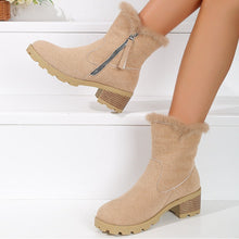 Load image into Gallery viewer, Women&#39;s Thick Heel Warm and Comfortable Martin Boots
