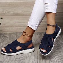 Load image into Gallery viewer, Women&#39;s New Summer Breathable Stretch Fly Weave Flat Casual Sandals
