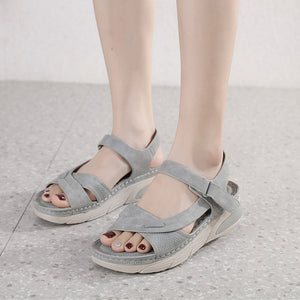 Women's Casual Thick Sole Velcro Sandals