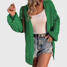 Load image into Gallery viewer, Women&#39;s Winter Open Front Sweater Cardigan Chunky Long Bishop Sleeve Ribbed Knit Cardigans
