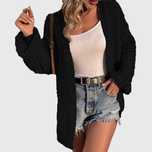 Load image into Gallery viewer, Women&#39;s Winter Open Front Sweater Cardigan Chunky Long Bishop Sleeve Ribbed Knit Cardigans
