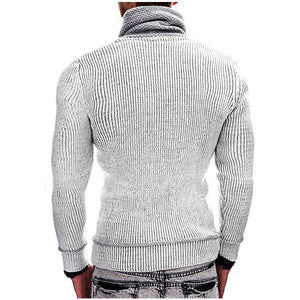 Men Winter Casual Vintage Style Sweater Wool Turtleneck Cotton Pullovers Sweaters