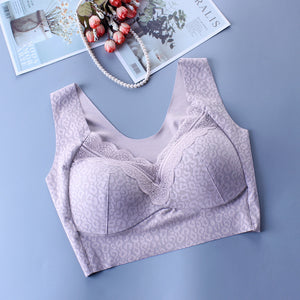 Women's Thin Wireless Side Push Up Large Size Bra