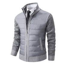 Load image into Gallery viewer, Men&#39;s CardiganFashion Patchwork knitted Zipper Stand Collar Thick Jackets
