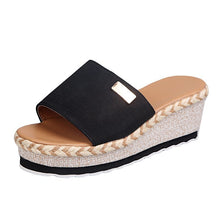 Load image into Gallery viewer, Women&#39;s summer new thick-soled wedge slippers
