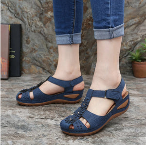 Summer women's soft sole round toe wedge sandals