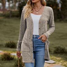 Load image into Gallery viewer, Sweaters for Women Cardigan Dressy Solid Open Front Long Knited Cardigan Sweater Fashion Loose Fit Coat Tops
