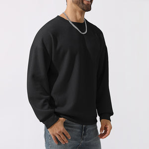 Men's Winter Sweater Loose Round Neck Thickened Sweater