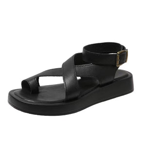 Slip-on Thick Sole Casual Wearing Ring Buckle Strap Women's Shoes