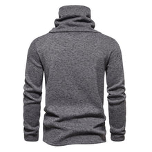 Load image into Gallery viewer, Men&#39;s Ribbed Knit Zipper Plain Stand Collar Pullover Sweater
