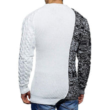 Load image into Gallery viewer, Mens Slim Fit Crew Neck Thick Sweaters Color Block Big and Tall Knit Pullovers
