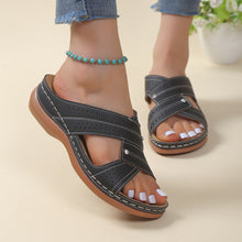 Load image into Gallery viewer, Women&#39;s Casual Round Toe Wedge Slippers
