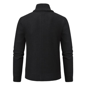 Men's CardiganFashion Patchwork knitted Zipper Stand Collar Thick Jackets