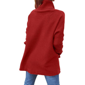 Soft Cotton Stand Collar Large Size Long Sleeve Tops Ladies Jumper Loose Tunic Casual T-Shirts