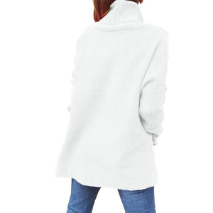 Soft Cotton Stand Collar Large Size Long Sleeve Tops Ladies Jumper Loose Tunic Casual T-Shirts