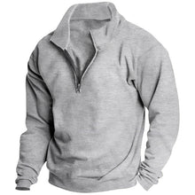 Load image into Gallery viewer, Men&#39;s Stand collar Sweatshirt Pullover Tops Fleece Half Zip Plain Sports
