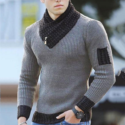Men Turtleneck Winter Warm Cotton Pullovers Sweaters