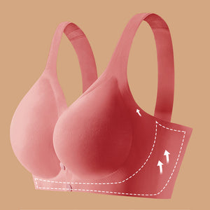 Women's wire-free ice silk comfortable bra