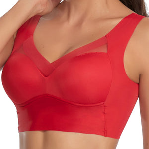 Integrated Fixed Cup GluE-free Plus Size Sports Bra