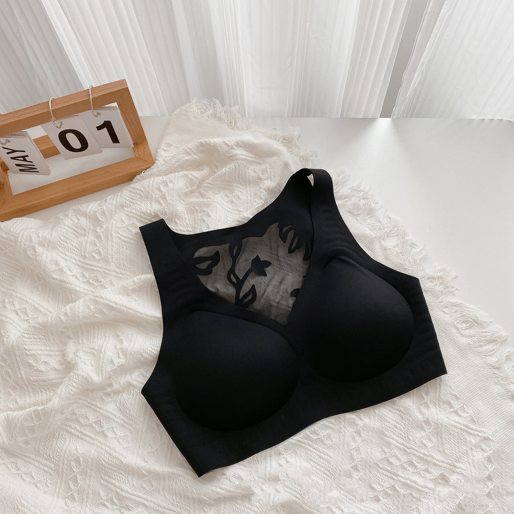 Women's Seamless Deep V Hollow Vest Bra