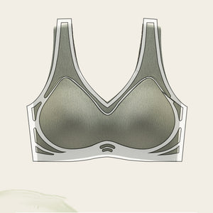 High Support Sports Bra Supportive V-Neck Wireless Sports Bras