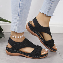 Load image into Gallery viewer, 2024 New Retro Casual Flower Wedge Women&#39;s Sandals
