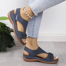 Load image into Gallery viewer, 2024 New Retro Casual Flower Wedge Women&#39;s Sandals
