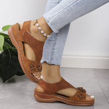 Load image into Gallery viewer, 2024 New Retro Casual Flower Wedge Women&#39;s Sandals
