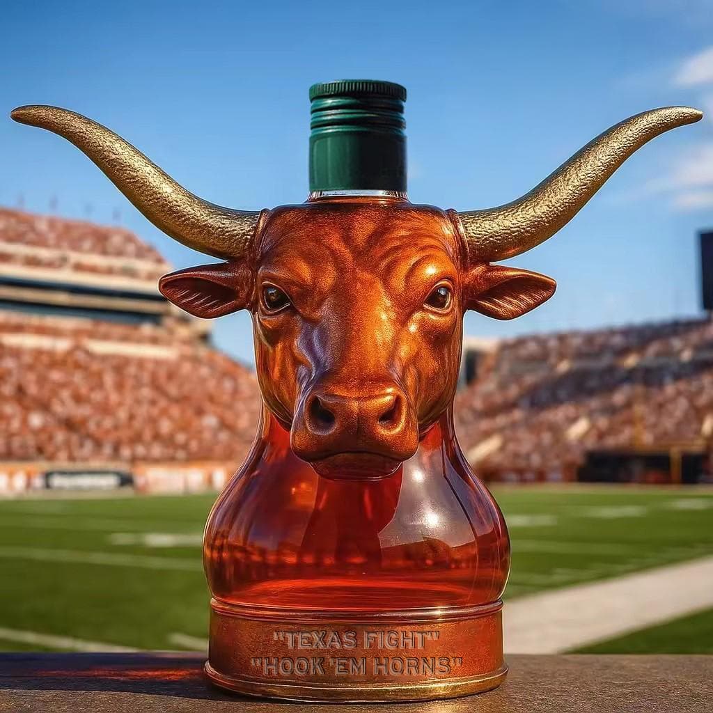 Texas Longhorns football Whisky collector's bottle