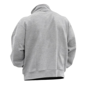 Men's Stand collar Sweatshirt Pullover Tops Fleece Half Zip Plain Sports