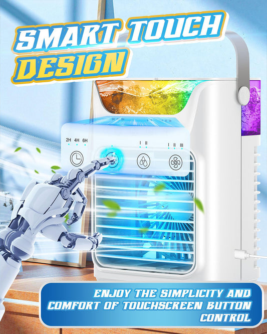 2024 Upgraded Powerful Cooling Mini Evaporative Air Cooler