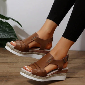 Women's fish mouth casual flat sandals