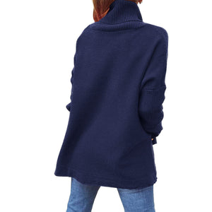 Soft Cotton Stand Collar Large Size Long Sleeve Tops Ladies Jumper Loose Tunic Casual T-Shirts