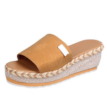 Load image into Gallery viewer, Women&#39;s summer new thick-soled wedge slippers
