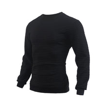 Load image into Gallery viewer, Mens Autumn And Winter Casual Loose Knitted Checkered Round Neck Hatless Versatile Long Sleeve Sweater
