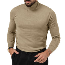 Load image into Gallery viewer, Men&#39;s Cotton Blend Turtle Neck Knitted Slim Sweater
