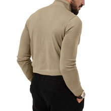 Load image into Gallery viewer, Men&#39;s Cotton Blend Turtle Neck Knitted Slim Sweater
