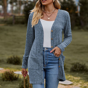 Sweaters for Women Cardigan Dressy Solid Open Front Long Knited Cardigan Sweater Fashion Loose Fit Coat Tops