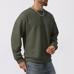 Men's Winter Sweater Loose Round Neck Thickened Sweater